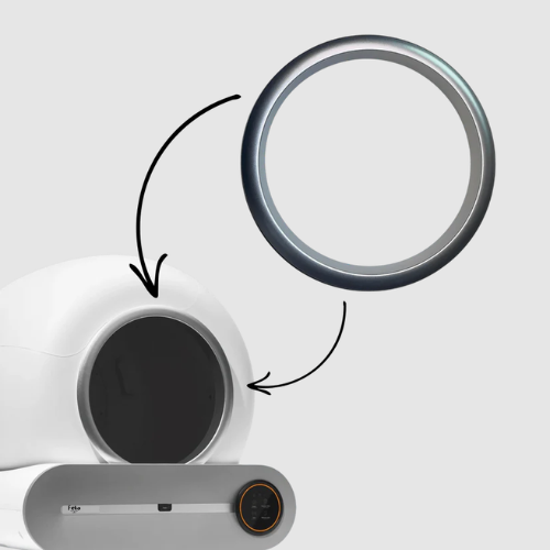 Cercle Gris Métallisé de Remplacement pour Litière Automatique Connectée