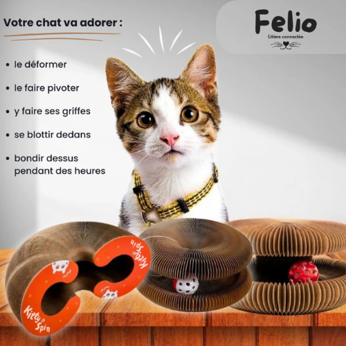 FelioSpin™ | Griffoir interactif pour chats